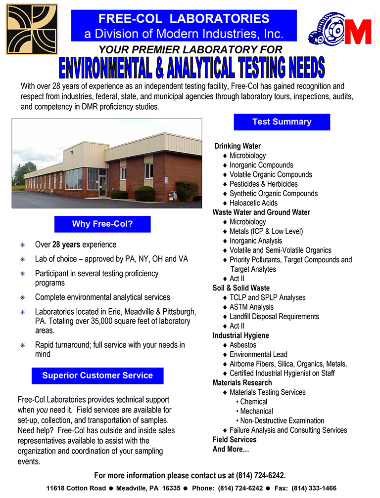 Download the Environmental and Analytical Testing Flyer