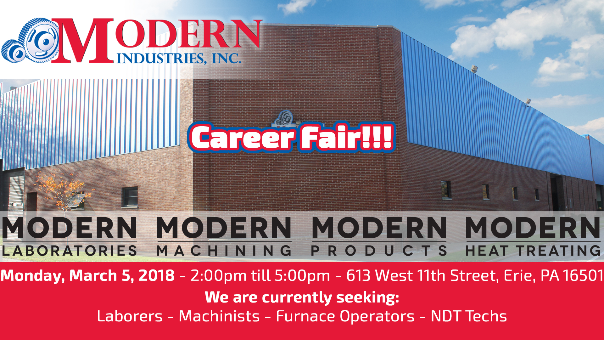 Modern Industries Career Fair March 2018